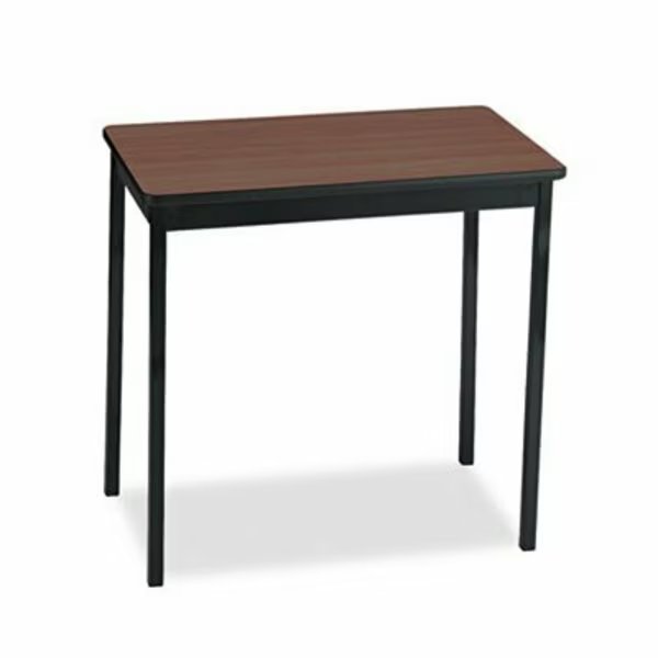 Barricks, Utility Table, Rectangular, 30w X 18d X 30h, Walnut/black, Barricks Mfg Co, Mfr#: UT183030WA